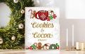 Christmas Cookie and Cocoa Sign, Sweet Christmas Party Table Sign, 2 Sizes, INSTANT DOWNLOAD, SC01