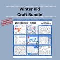 Printable Winter Activity Bundle for Kids - Snowman Crafts, Coloring, I Spy Games