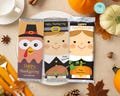 EDITABLE Thanksgiving Chocolate Candy Bar Wrapper. Turkey Kid Fall Party Treat Label. Harvest Festival Dinner  Printable Template DIY TX406
