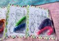 Christmas Santa Coloring Cards with Candy Cane Crayon - Holiday Party Favors, Classroom Handouts, Stocking Stuffers for Kids