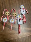 Candy Cane Holders, treat bag, Christmas Candy Cane Holder,  Candy Cane Decorations.  It is a finished product.
