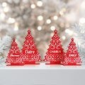 Personalised Christmas Tree Place Name, 3D Print Customised Seat Cards, Festive Xmas Table Decoration, Dinner Gift Stocking Filler, Name Tag
