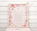 FLEUR - Blush Pink Baptism Blessing Sign Wildflowers Floral Baptism Blessing Printable EDITABLE Printable Baptism Gift for Girl Prayer Sign