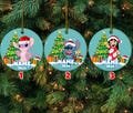 Personalized Stitch Christmas Ornament, Stitch Alien Christmas Keepsake Ornament,Blue Stitch Family Christmas Lights Decoration Gifts D1MB12