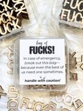 Bag of F*cks, Give a Fuck, Bag of Fucks, Sweary Make, Gag Gift, Secret Santa, Emergency F**k bag, Funny Give a F**k bag, Prank Birthday Gift