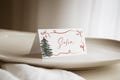 Bow Place Card Whimsical Christmas Tree Food Label Template Editable Holiday Party Name Tag Printable Place Cards Instant Download, 0062