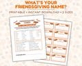 What's Your Friendsgiving Name, What's Your Name, What's Your Name Game, Friendsgiving Name Game, Name Generator Game With Name Tags