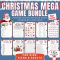 50+ Christmas Games Bundle, Christmas Family Party Games, Printable Christmas Games for Kids & Adults, Xmas Class Activities, office Party