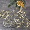 Wood Christmas decor Laser cut names Custom CHRISTMAS tree baubles Christmas tree decor personalized ornament CHRISTMAS gift with the name