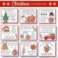Retro Christmas Scavenger Hunt Kids Printable Treasure Hunt Christmas Clues Family Dinner Activity Christmas Game for Kids Indoor Scavenger