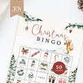 Christmas Bingo Game | 50 Printable Cards | Perfect for Family Gatherings | Fun Christmas Activity | Christmas Party Games | Fun Holiday