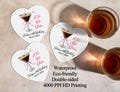 Bulk Birthday Coasters/Personalized Coasters/Aged to Perfection Birthday Favors/Birthday Party Beer Mats/A Tini Bit Older Martini Coasters
