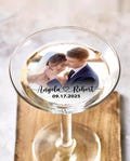 EDIBLE Wedding Drink Toppers with photo/Custom Wedding Cocktail Toppers/Photo Reception Favors/Cupcake Toppers/Edible Wedding Party Decor