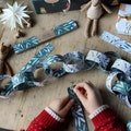 Meredith Christmas Foliage Paper Chains Kit, Christmas Garland Decoration, Recyclable Vintage Holiday Decor