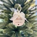 Wooden Christmas ball - My first Christmas | Customizable - Decoration - Tree - - Birth - Child - Baby - Girl - Boy - First name