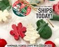 Christmas Soap Gifts - 3 Soaps Per Bag - Holiday Party Favors, Winter Baby Shower, Bulk Guest Gifts, Snowflake Tree Snowman Santa Shapes